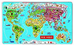 Magnet-Puzzle Weltkarte