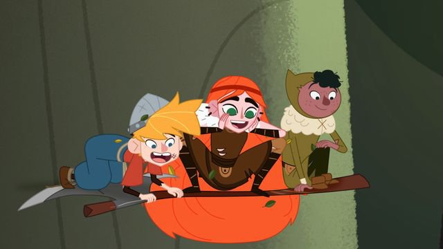 Ylva, Erik und Arni stellen sich den Herausforderungen der „Wikinger-Schule“. © Disney Channel